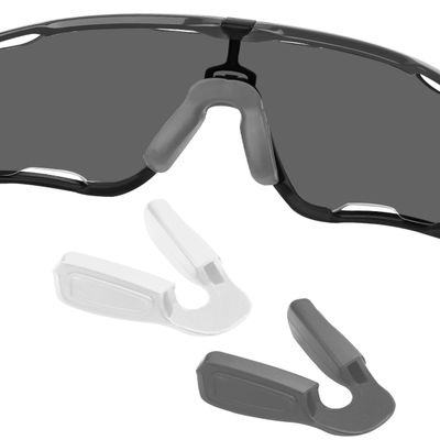 Replacement Nosepieces Nose Pads for Oakley Jaw-Breaker OO9290/Jaw-Breaker Asian Fit OO9270 Sunglass - Gray + White