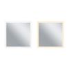 Abigail Square Matte White LED 36 in. Mirror view 1