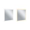 Abigail Square Matte White LED 36 in. Mirror view 3