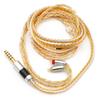 Linsoul Tripowin Zonie IEM Cable, 16 Core Silver Plated Earphone Upgraded Cords, 1.25m SPC in Ear Monitor Cable for 7hz Zero:2 Orchestra Lite Cadenza Hype4 Supermix4(2pin 0.78mm, 4.4mm)(Gold) view 1