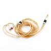 Linsoul Tripowin Zonie IEM Cable, 16 Core Silver Plated Earphone Upgraded Cords, 1.25m SPC in Ear Monitor Cable for 7hz Zero:2 Orchestra Lite Cadenza Hype4 Supermix4(2pin 0.78mm, 4.4mm)(Gold) view 2