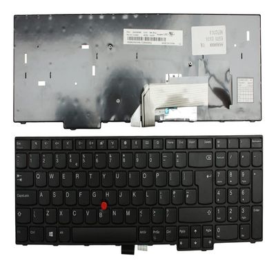 Power4Laptops UK Layout with Pointer Black Frame Black Replacement Laptop Keyboard Compatible with Lenovo ThinkPad E575