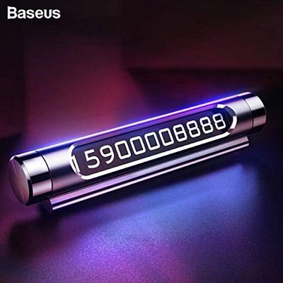 Baseus Car Temporary Parking Card for Car Luminous Dual Phone Number Card Plate Car Park Stop Automobile Car-Styling Accessories