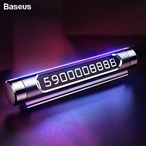 Baseus Car Temporary Parking Card for Car Luminous Dual Phone Number Card Plate Car Park Stop Automobile Car-Styling Accessories