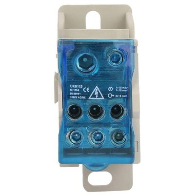 Block Distribution Box,Mootea UKK-125A Din Rail Terminal Electric Wire Connector Universal Power Junction Box