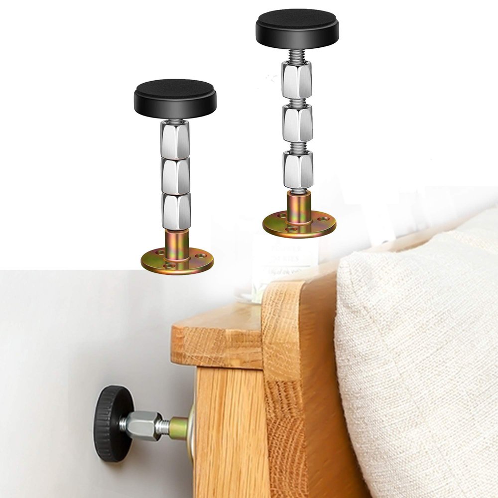 Krisler Adjustable Headboard Stoppers, 30-112mm, 2Pcs