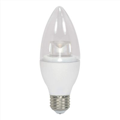 Satco S28617 Medium Bulb in Light Finish, Clear