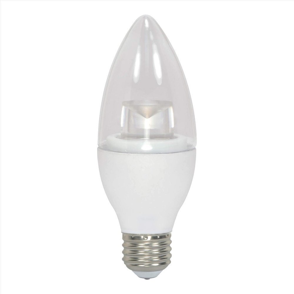 Satco S28617 Medium Bulb in Light Finish, Clear