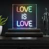 JONATHAN Y NEN1016A Love is Love 15" Square Contemporary Glam Acrylic Box USB Operated LED Neon Light, Multi-Colored view 1