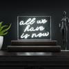 JONATHAN Y NEN1013A All We Have Is Now Neon Sign 14" x 10", USB Powered LED Light Up Wall Decor, Modern White Acrylic Box Light for Bedroom, Dorm Room, Bar, Party, Wall Mount or Tabletop view 1