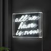 JONATHAN Y NEN1013A All We Have Is Now Neon Sign 14" x 10", USB Powered LED Light Up Wall Decor, Modern White Acrylic Box Light for Bedroom, Dorm Room, Bar, Party, Wall Mount or Tabletop view 3