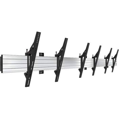 Atdec Wall Mount for Flat Panel Display - 55 Screen Support - 330 lb Load Capacity - Silver, Black