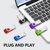 1GB USB Flash Drive 10 Pack, AreTop Premium USB2.0 Classic Swivel Memory Stick Thumb Drive Bulk Jump Drive Pack Computer Data Storage Pendrive, Mix Colors, 10PCS view 2