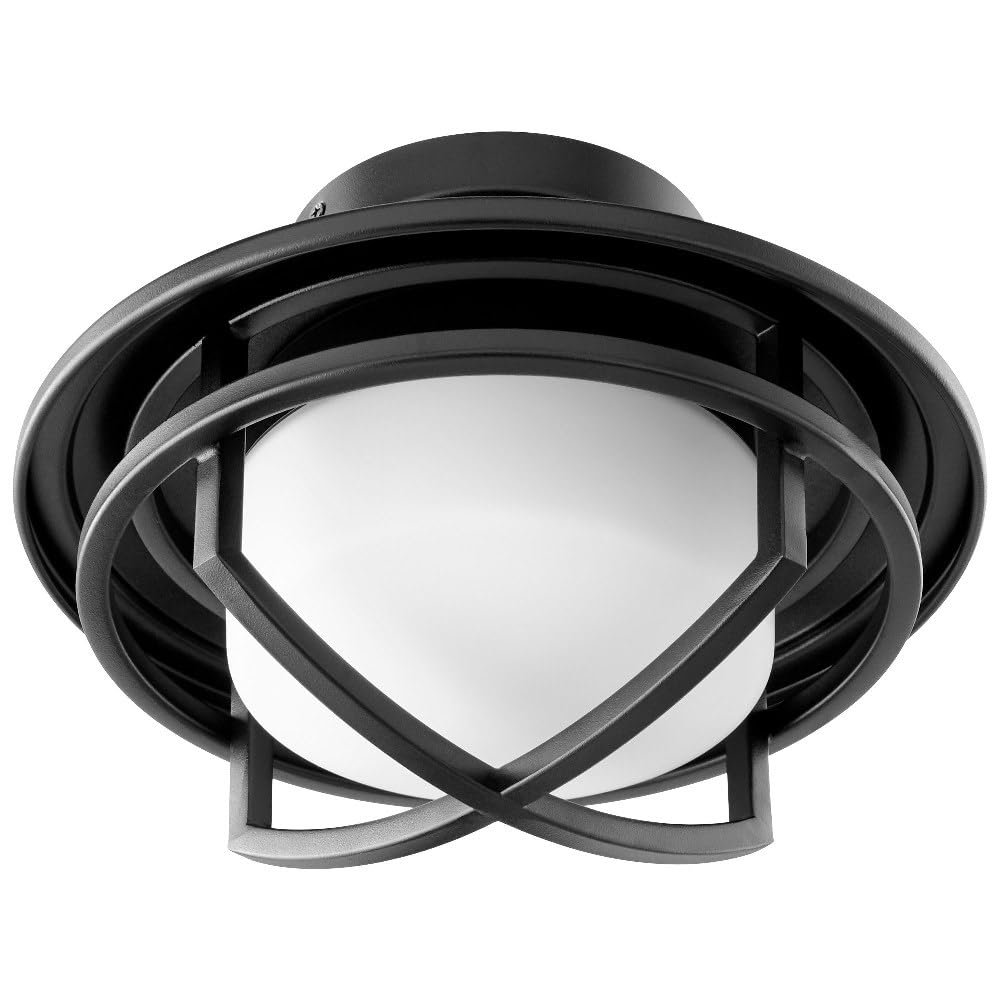 Oxygen Lighting 3-1084-40 Fleet - 11 Inch 18W 1 LED Ceiling Fan Cage Light Kit, Finish Color: Aged Brass