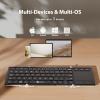iClever Foldable Keyboard, BK08 Foldable Bluetooth Keyboard with Touchpad, Aluminum Build, USB-C Charge, Equipped with Stand Holder and Carrying Bag, Portable for Laptop, iPad, iPhone, Silver view 2
