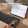 iClever Foldable Keyboard, BK08 Foldable Bluetooth Keyboard with Touchpad, Aluminum Build, USB-C Charge, Equipped with Stand Holder and Carrying Bag, Portable for Laptop, iPad, iPhone, Silver view 3