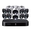 4K Ultra HD 16-Channel Security System with 2 TB DVR and Ten 4K Ultra HD Bullet Security Cameras with Color Night Vision, Active Deterrence, and Smart Home Voice Control view 1