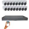 Evertech 32 Channel Surveillance System 4TB Hard Drive with 16x HD 1080p Indoor Outdoor Dome Security Cameras Smartphone Remote Monitoring view 1