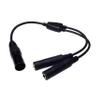 Wirenest GA Twin Plug to Airbus 5 Pin XLR Headset Adapter - Dual General Aviation PJ-055 (.206) and PJ-068 (.25) Jacks Connector - Compatible with Most Major Brand Pilot Headsets view 1