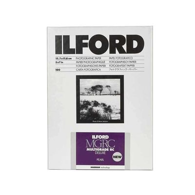 Ilford Multigrade V RC Deluxe Pearl Surface Black & White Photo Paper, 190gsm, 5x7, 100 Sheets