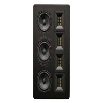 EARTHQUAKE OW-C5 Cinenova Clarte 3 x 5.25-Inch / 4 x 2-Inch Ribbon Tweeters On-Wall Enclosed LCR Speaker 4.4-in Depth (Each)