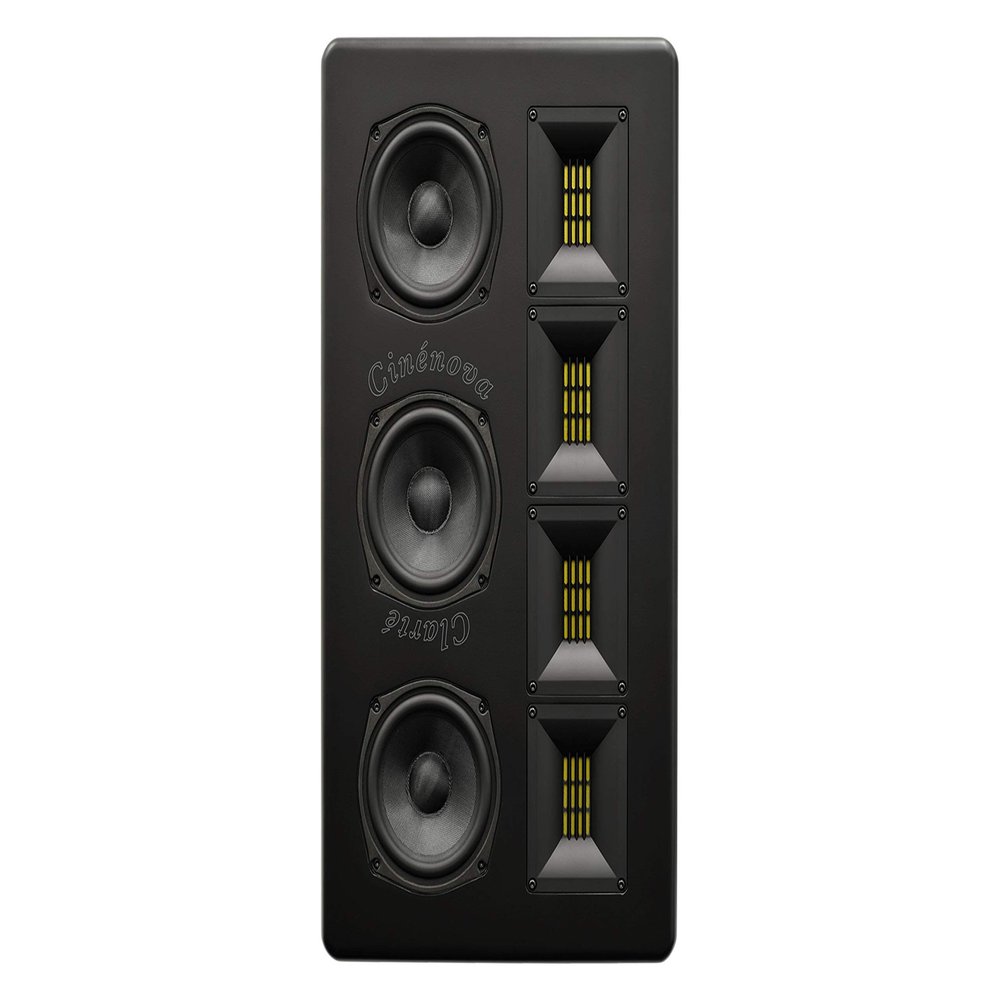 EARTHQUAKE OW-C5 Cinenova Clarte 3 x 5.25-Inch / 4 x 2-Inch Ribbon Tweeters On-Wall Enclosed LCR Speaker 4.4-in Depth (Each)