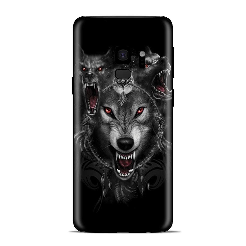 Skins for Samsung Galaxy S9 Skin Decal Vinyl Wrap - Decal Stickers Skins Cover -Angry Wolves Pack Howling