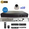 16CH 5in1 (IP, TVI, AHD, CVI, Analog CVBS) Surveillance DVR + 2MP 1080P 2.8mm Fixed Lens Dome Camera (with 2TB HDD, 12x 2MP 2.8mm Dome Camera) view 1