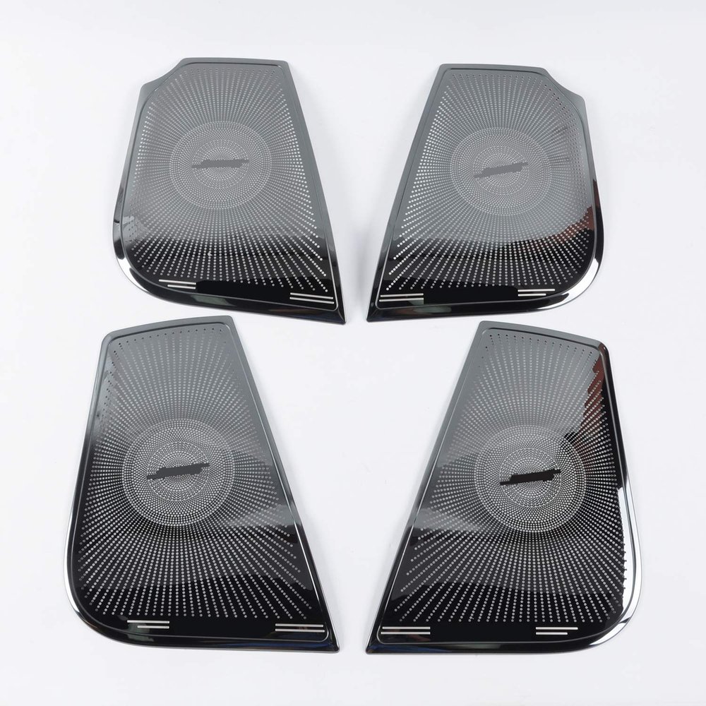 Liquor Speaker Grill Cover with Mesh 4pcs Stainless Steel Black for Patrol Year 2012-2019