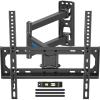 MOUNTUP Full Motion TV Wall Mount for 26-55 Inch TVs, Corner Wall Mount Single Articulating Arm TV Bracket Up to 77lbs, Max VESA 400x400mm, Supports Swivel, Tilt, Level Adjustment view 1