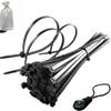 400 Black Cable Ties -Self Locking Zip Ties, Cable Tidy, Heavy Duty, Garage, Workshop, MAILING Bags, 250mm x 4.8mm (4 Packs of 100) view 1
