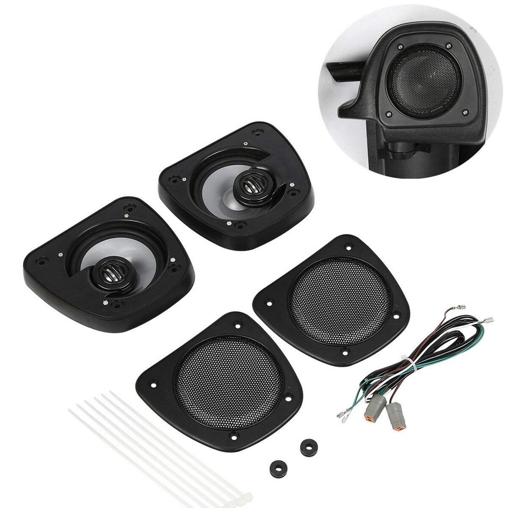 TCT-MT Lower Fairing Audio Speakers for Harley Touring Street Road Electra Glide 2006-2013 Classic FLHX FLTRU FLHTC FLHTCU FLHT EFI FLHTCI 2012 Black