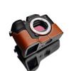 GARIZ Genuine Leather Camera Case for Sony 7R IV XS-CHA7RM4CM Camel view 1