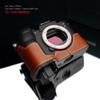 GARIZ Genuine Leather Camera Case for Sony 7R IV XS-CHA7RM4CM Camel view 2