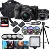 Sony Alpha a6100 Mirrorless Digital Camera 16-50mm f/3.5-5.6 OSS Lens Kit + Prime Video Accessory Bundle with 64GB Extreme Pro Memory view 1