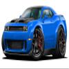 2019 Challenger Wide Body Cartoon Cars 3ft Long (36" Long) Vinyl Reusable Movable Fun Stickers for Boys Classic Cartoon Cars Home Decor view 1