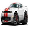 2019 Challenger Wide Body Cartoon Cars 3ft Long (36" Long) Vinyl Reusable Movable Fun Stickers for Boys Classic Cartoon Cars Home Decor view 2