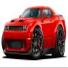 2019 Challenger Wide Body Cartoon Cars 3ft Long (36" Long) Vinyl Reusable Movable Fun Stickers for Boys Classic Cartoon Cars Home Decor view 3