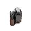90D Camera Case, BolinUS Handmade Genuine Real Leather Half Camera Case Bag Cover for Canon Eos 90D Camera Bottom Opening Version + Hand Strap (Coffee) view 2