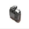 90D Camera Case, BolinUS Handmade Genuine Real Leather Half Camera Case Bag Cover for Canon Eos 90D Camera Bottom Opening Version + Hand Strap (Coffee) view 3
