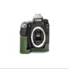 90D Camera Case, BolinUS Handmade Genuine Real Leather Half Camera Case Bag Cover for Canon Eos 90D Camera Bottom Opening Version + Hand Strap (Green) view 1