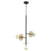 Quorum 843-3-6980 Transitional Three Light Pendant from Voyager Collection in Black Finish, view 1