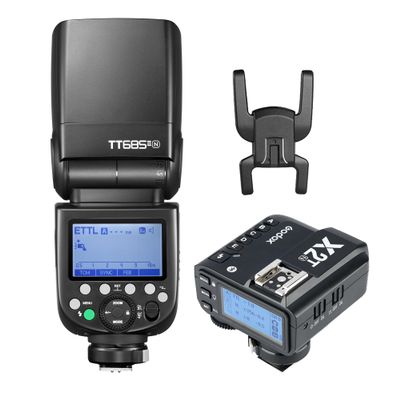 Godox TT685II-N i-TTL GN60 2.4GHz Wireless HSS 1/8000s Flash Speedlite with X2T-N Wireless Flash Trigger Transmitter Compatible for Nikon DSLR Cameras (i-TTL autoflash)