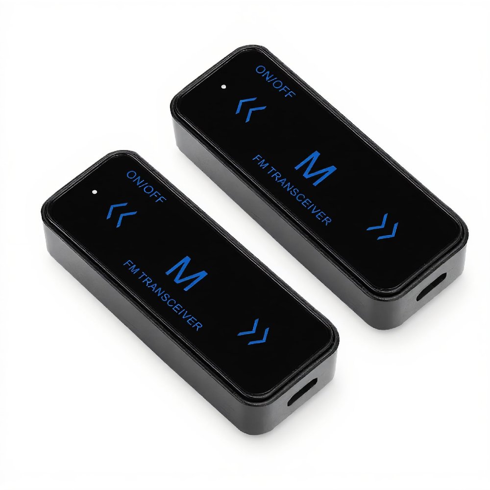 2PCS Mini Business Two Way Radios, Handsfree Walkie Talkie for Conversation, Camping, Hiking, Playing, Outdoor