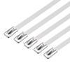 uxcell 26 Inch Stainless Steel Cable Zip Ties 0.18 Inch Width Metal Exhaust Wrap 10pcs view 1