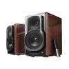 Edifier S2000MKIII Coaxial, Bluetooth, Optical and RCA Bookshelf 2 Speakers, Near-Field Active Tri-Amped 130w Studio Monitor for Audiophiles with Wireless, Line-in and Fiber-Optic Input Walnut view 1