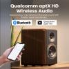 Edifier S2000MKIII Coaxial, Bluetooth, Optical and RCA Bookshelf 2 Speakers, Near-Field Active Tri-Amped 130w Studio Monitor for Audiophiles with Wireless, Line-in and Fiber-Optic Input Walnut view 4