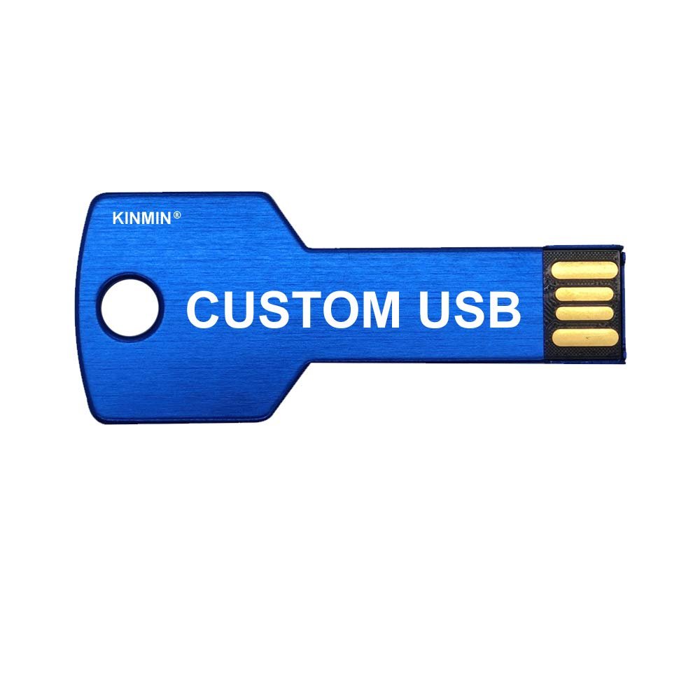 Lot 50 4GB Custom USB Flash Drive 4G Key Shape Thumb Wholesale Logo Promo Bulk Pack