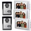 AMOCAM Video Intercom System,7 Inches Monitor Wired Video Door Phone Doorbell Kits, Support Unlock, Monitoring, Dual-Way Intercom, 2 Camera with 3 Monitors view 1