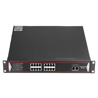 16 Port 1000M POE Network Switch + 2 Port 1000M Network Rack Mount